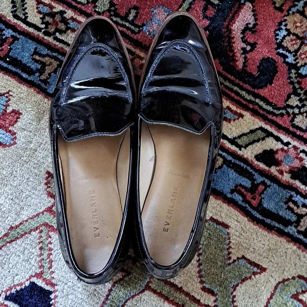 Everlane Womens The Modern Loafer Black Patent Leather Size 6.5‎ - Picture 7 of 10